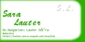 sara lauter business card